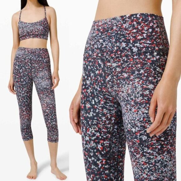 Lululemon Align Crop 21" Water Blossom Multi Size 2 - Picture 1 of 10